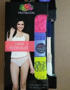Women's size 8 (6) pk of LACE BIKIN